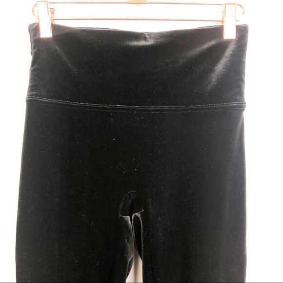 SPANX | Black Velvet Leggings High Waist Full Length Women’s Size Medium NWOT - Picture 5 of 9